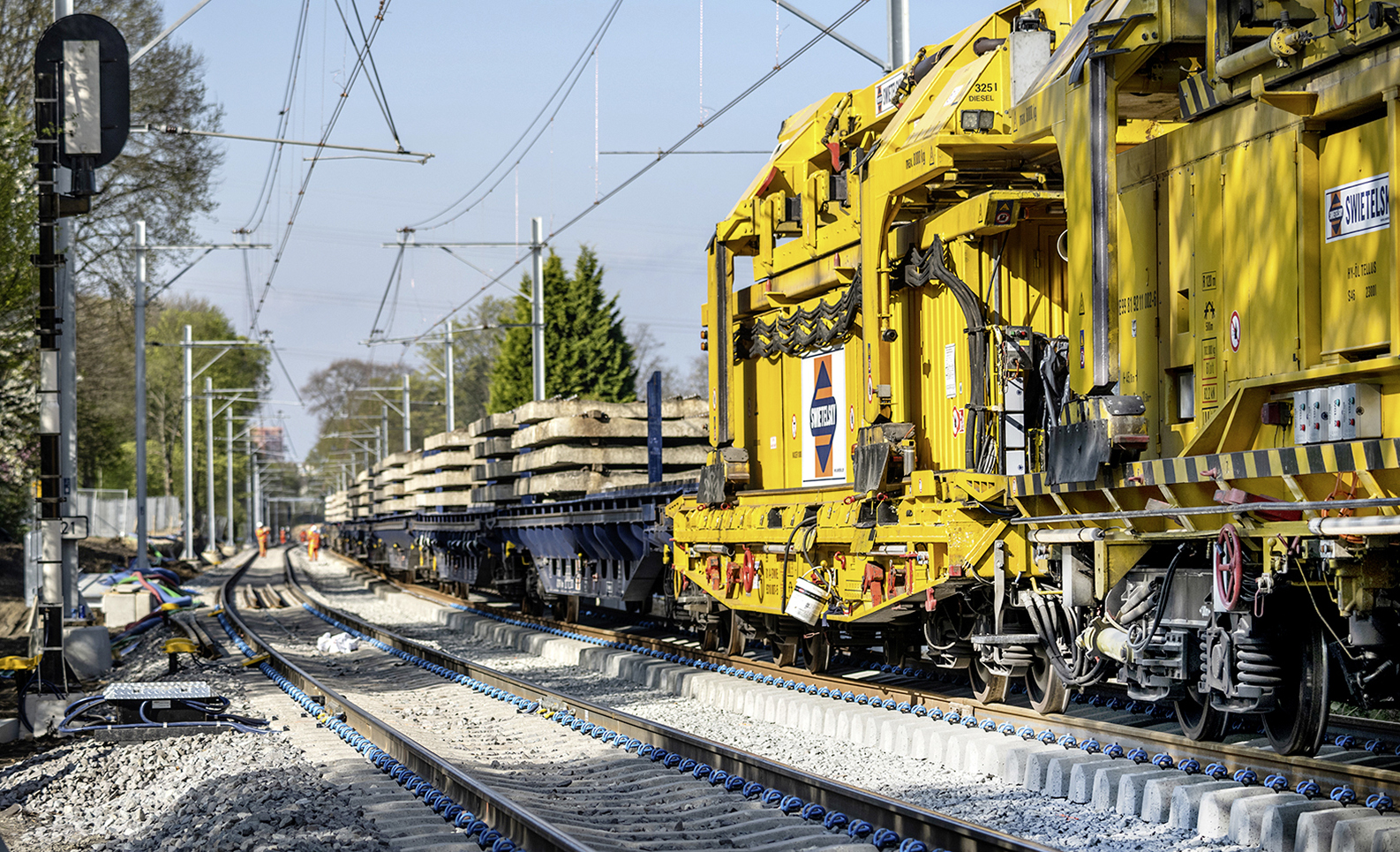 Spoorverdubbeling, Heerlen-Landgraf - Bahnbau
