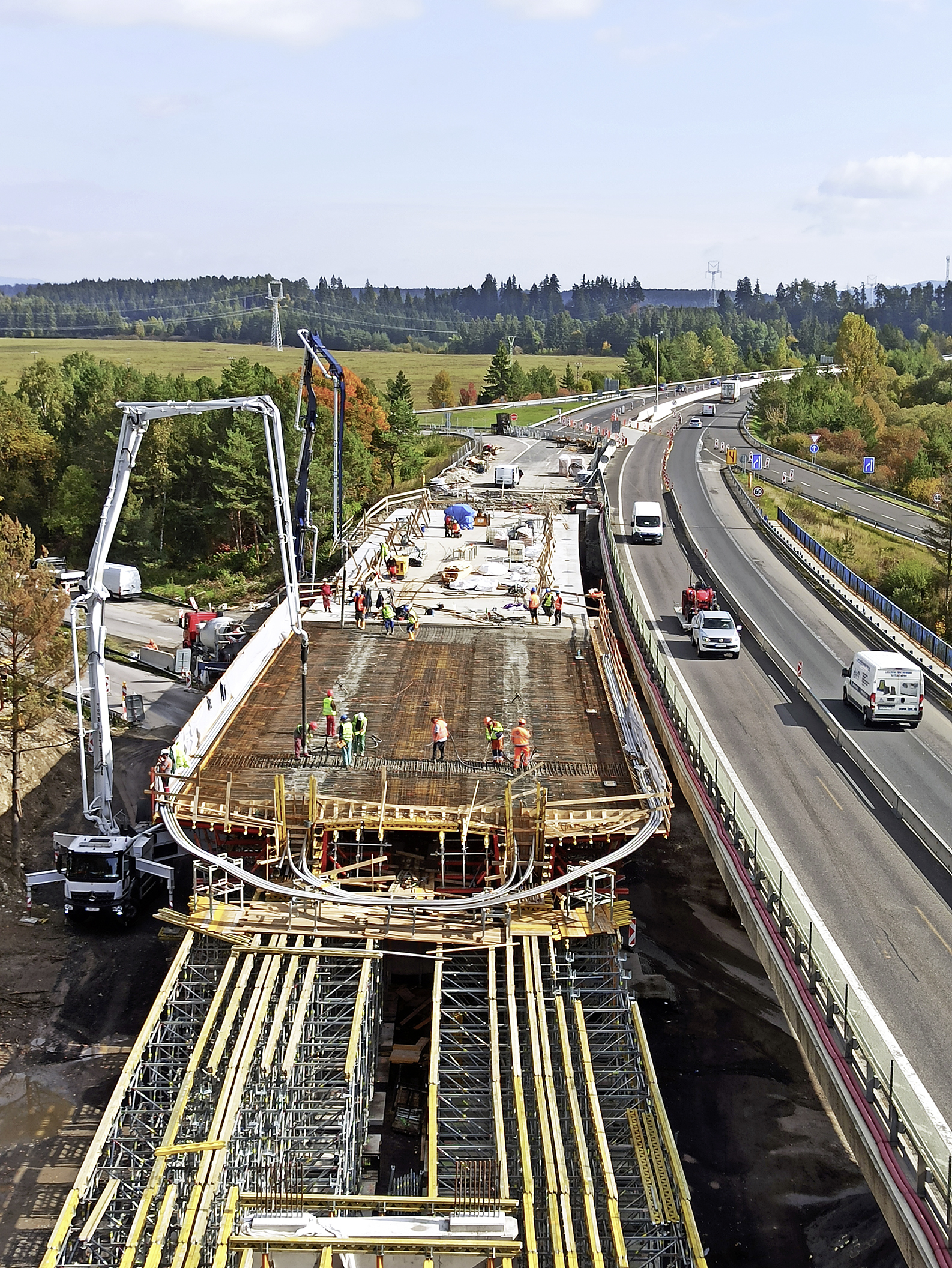 Výstavba mostov, Podbanské - Straßen- und Brückenbau
