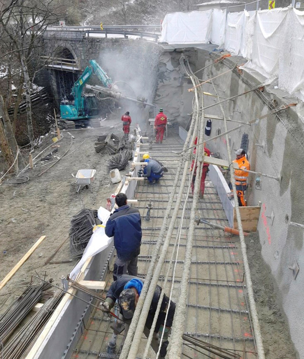 Tiefbau-Arbeiten, Mairtalbrücke - Tiefbau Tiefbau-Arbeiten, Mairtalbrücke - Tiefbau