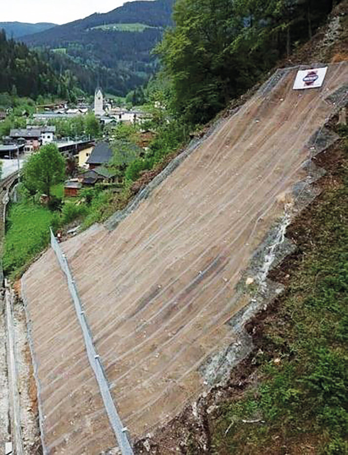 Hangsicherung Mit Drahtgeflecht