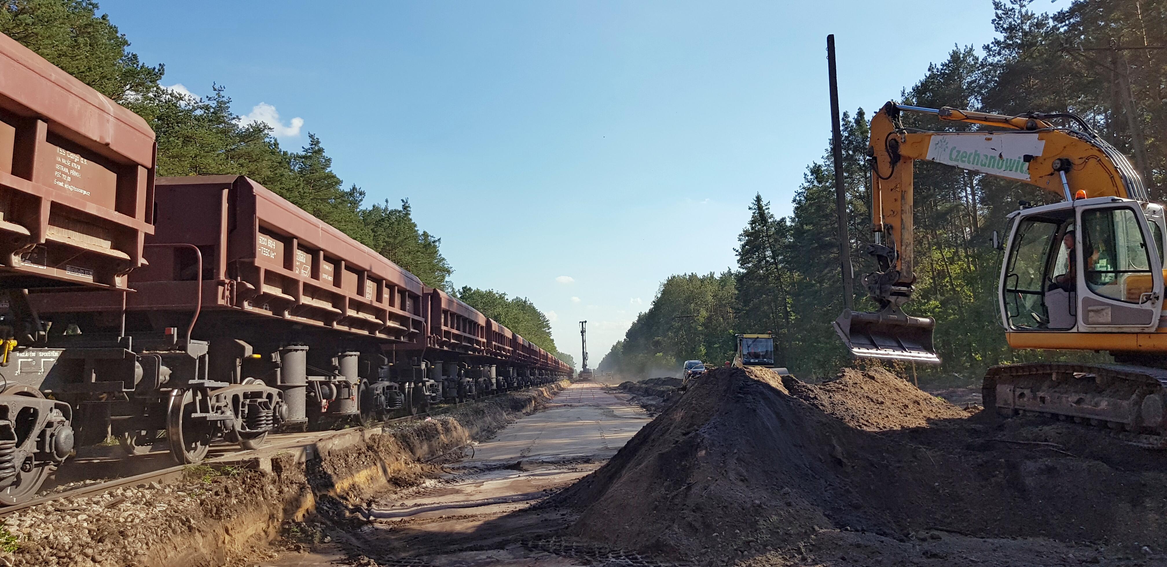 Prace budowlane na torze kolejowym, Kraków  - Bahnbau