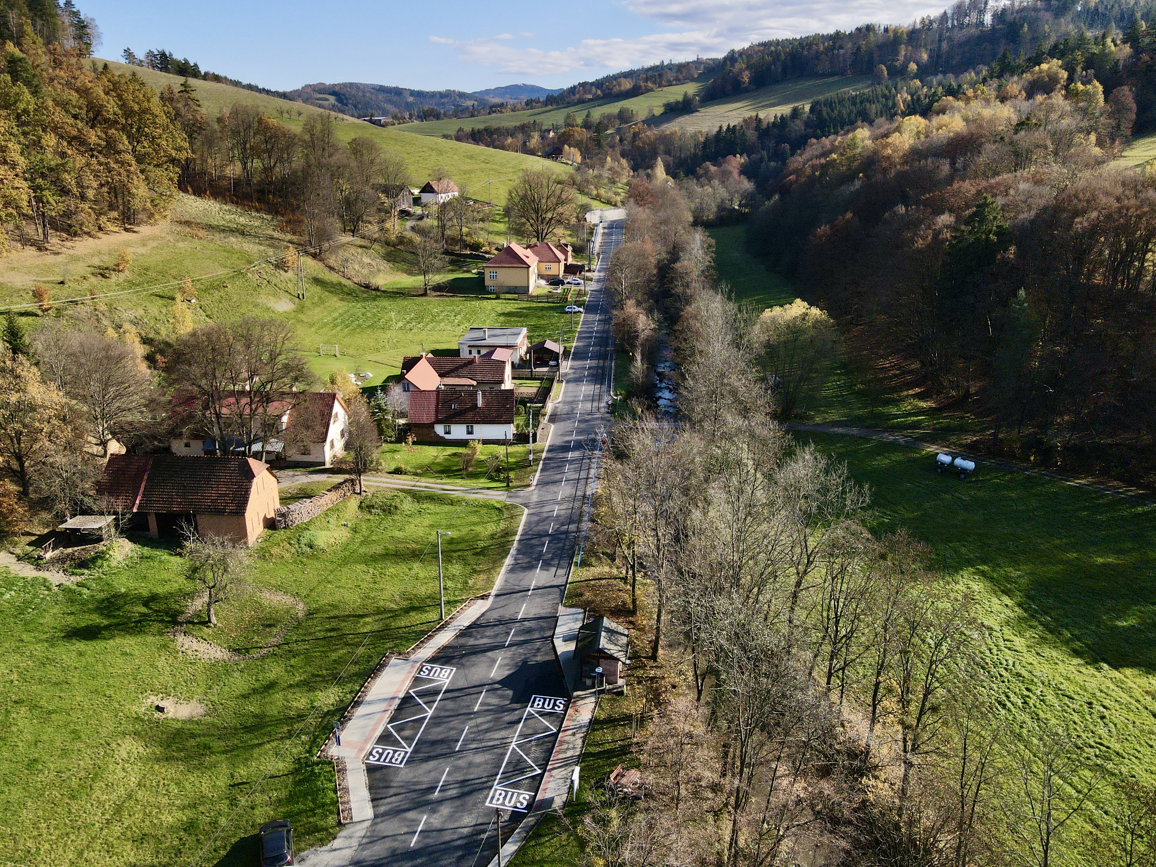 III/05726 – rekonstrukce úseku Velká Lhota – Valašská Bystřice - Straßen- und Brückenbau