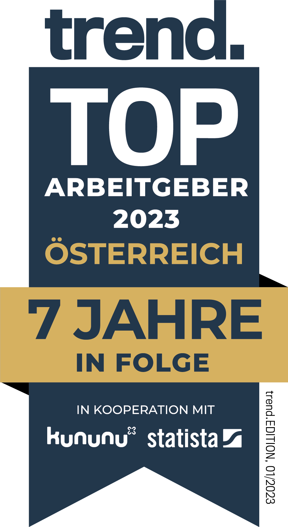 Top Arbeitgeber_7 Jahre in Folge 2023