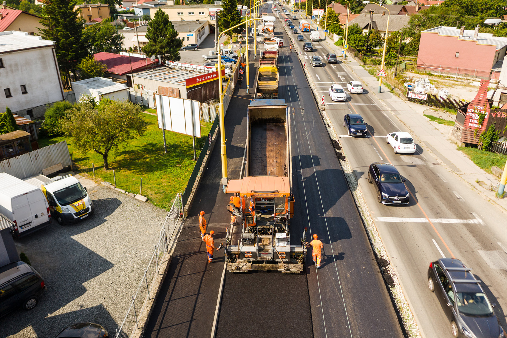 Výstavba ciest, Prešov-Lipníky - Straßen- und Brückenbau