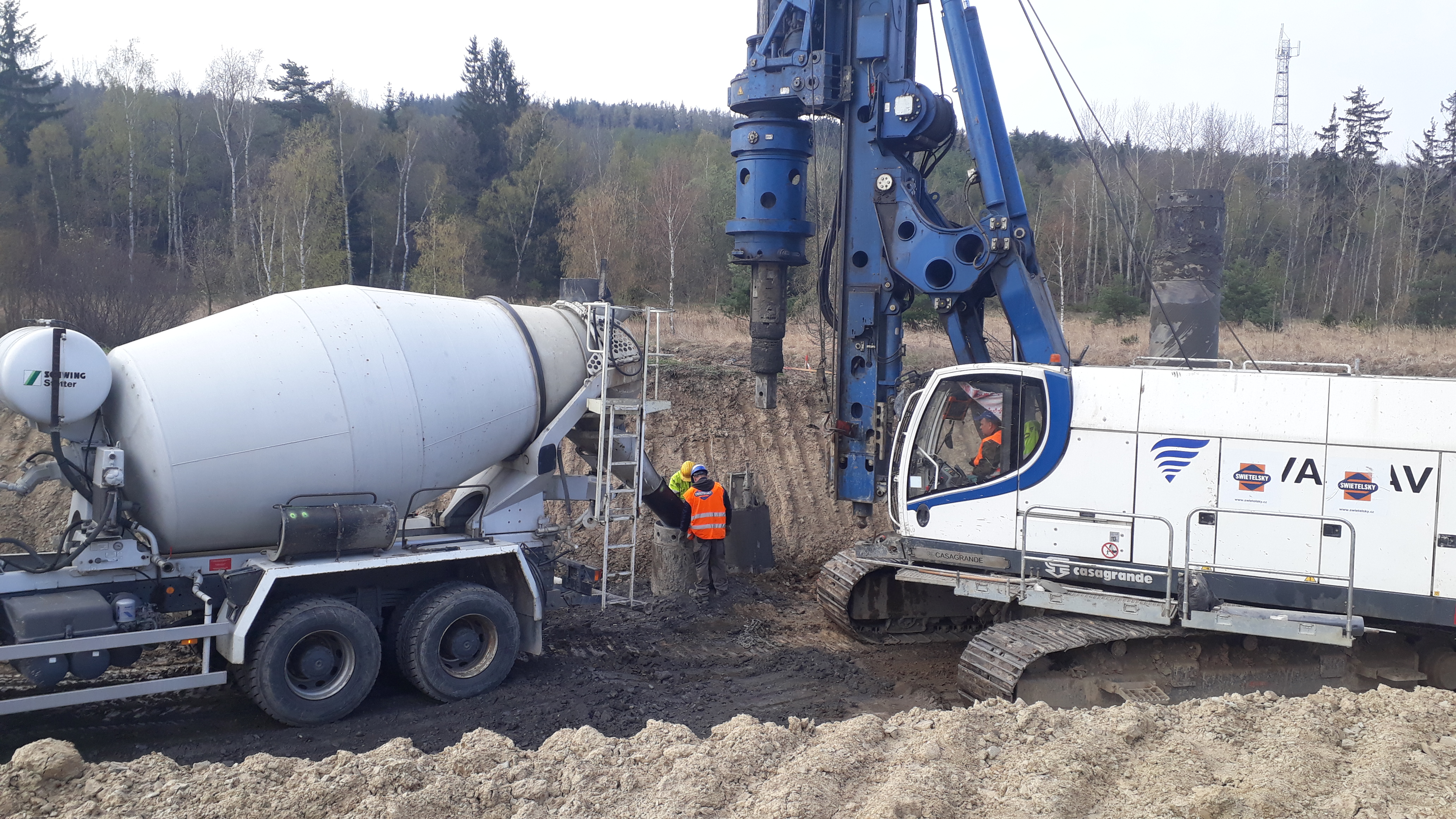 Dálnice D6, Lubenec – založení protihlukové stěny             - Spezialkompetenzen