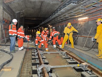 Gleisbauarbeiten für Wiens größtes Klimaschutzprojekt - AT