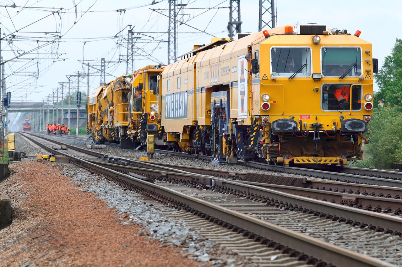 Stavební práce na železniční trati, Zábřeh na Moravě - Bahnbau Stavební práce na železniční trati, Zábřeh na Moravě - Bahnbau