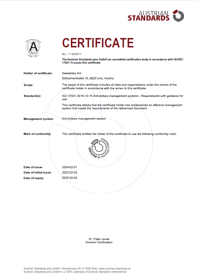 SWIETELSKY ISO 37001 EN 01