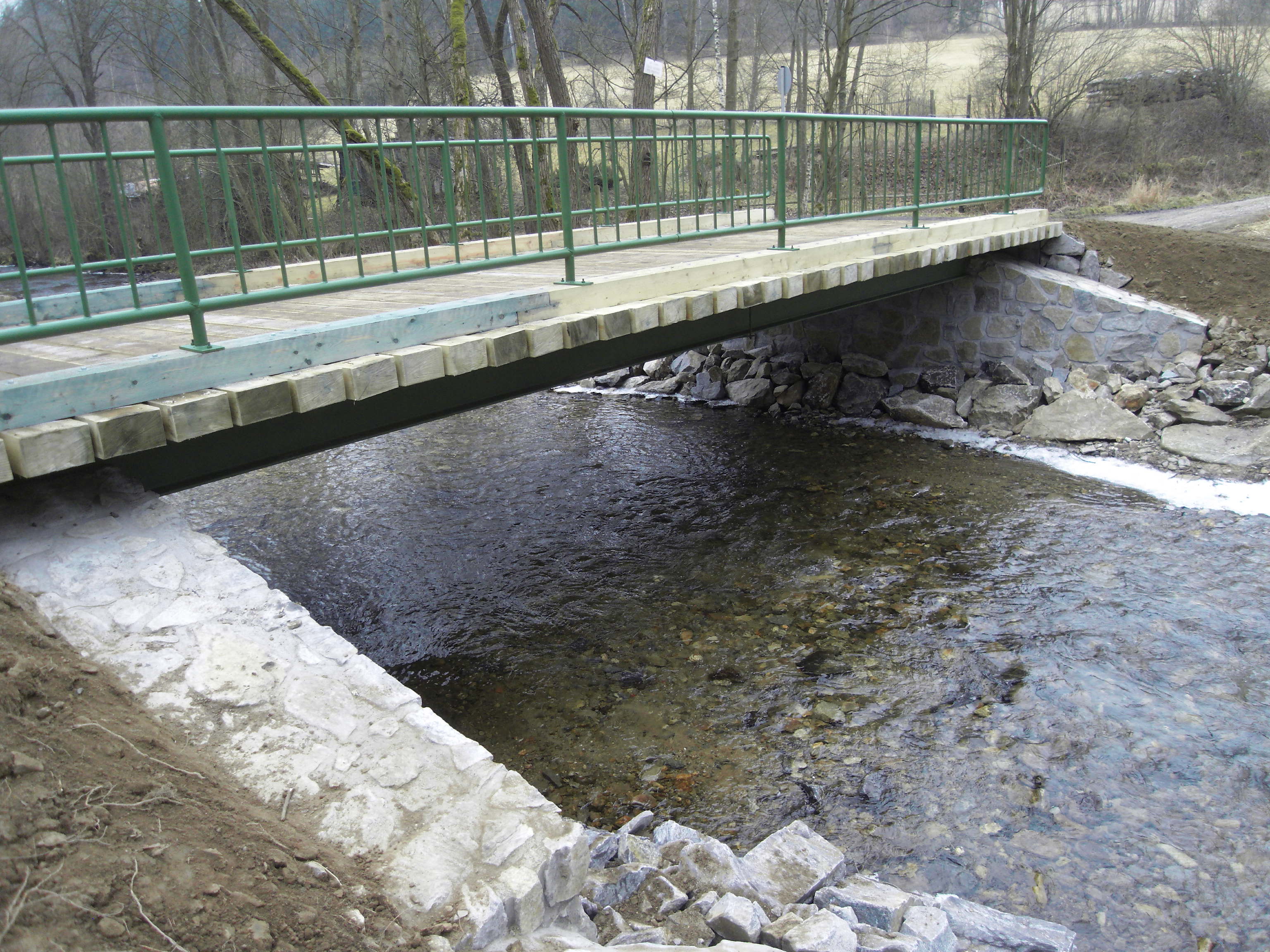 Stavba mostu Spůlka - Straßen- und Brückenbau