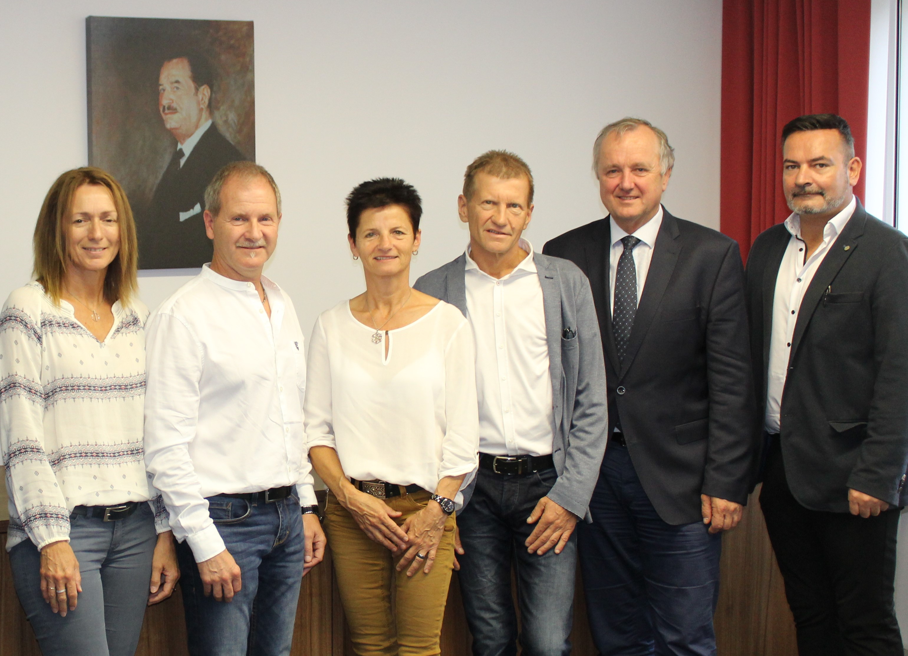 v.l.n.r. Sabine Klauser, Günter Klauser, Marianne Janisch, Rudolf Janisch, Dipl. Ing. Karl Weidlinger, Bmst. Rene Zinner