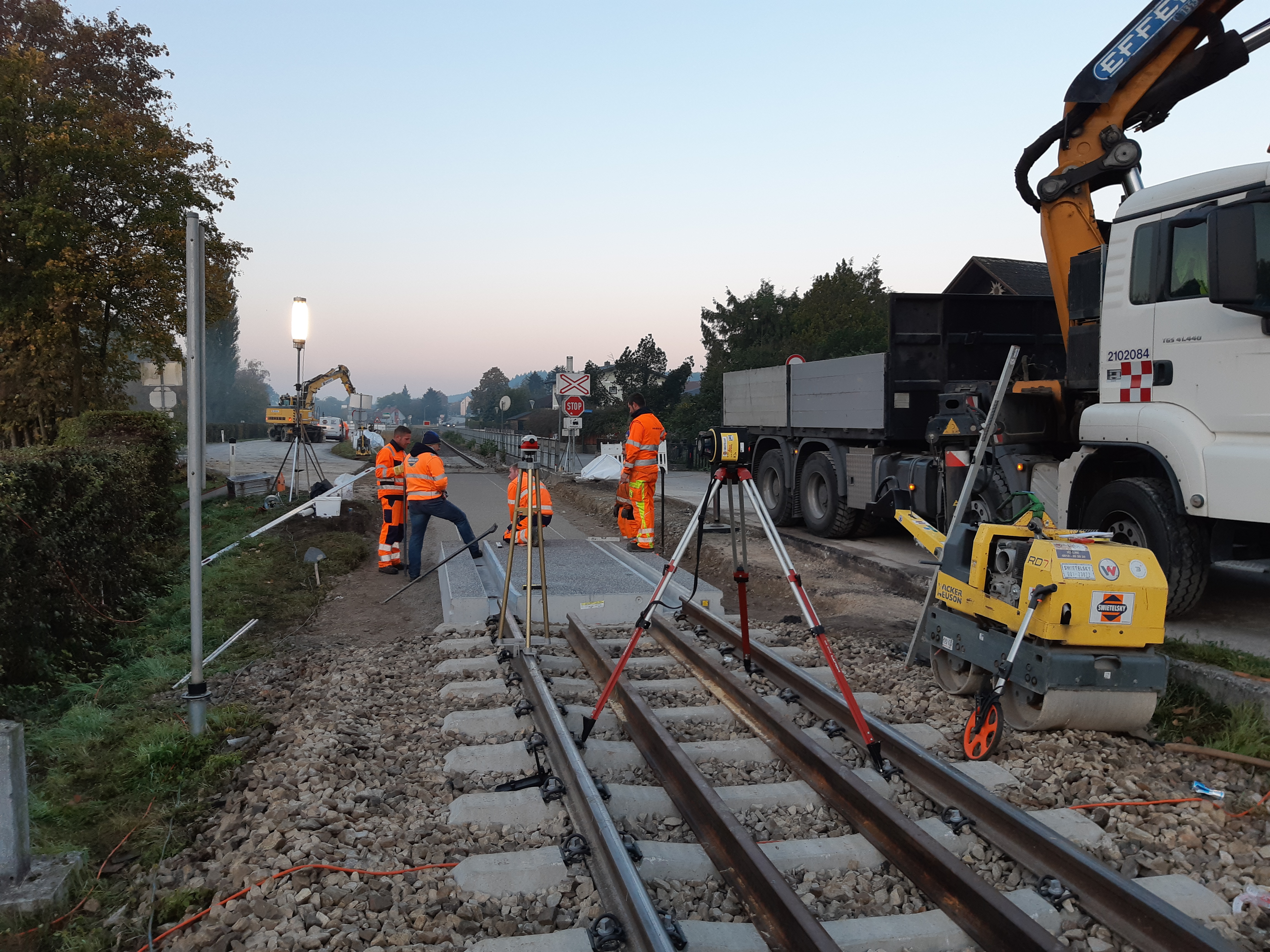 Erneuerung EK mit Gleistragplatten - Bahnbau