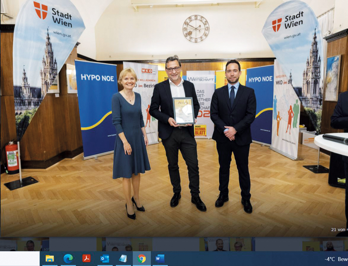 3. Platz beim BEZIRKS BUSINESS AWARD - AT